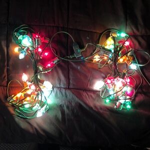 2 sets of 20 Vintage incandescent Christmas lights